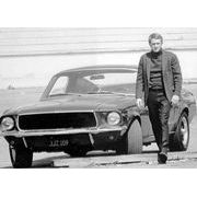 Affiche Bullitt - Steve Mc Queen et sa Ford Mustang - Affiche 50x70 cm